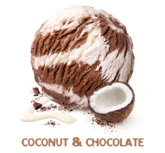Movenpick пломбир с кокосом и шоколадом, 2400 мл
